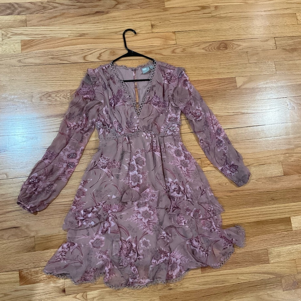 ASOS Mauve Lace Detail Dress